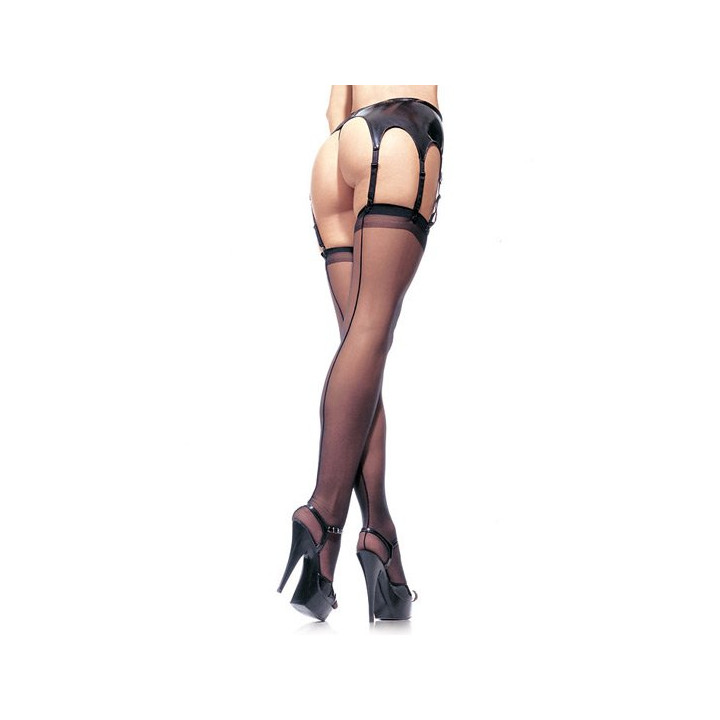 Leg Avenue Medias con Costura Trasera Plus