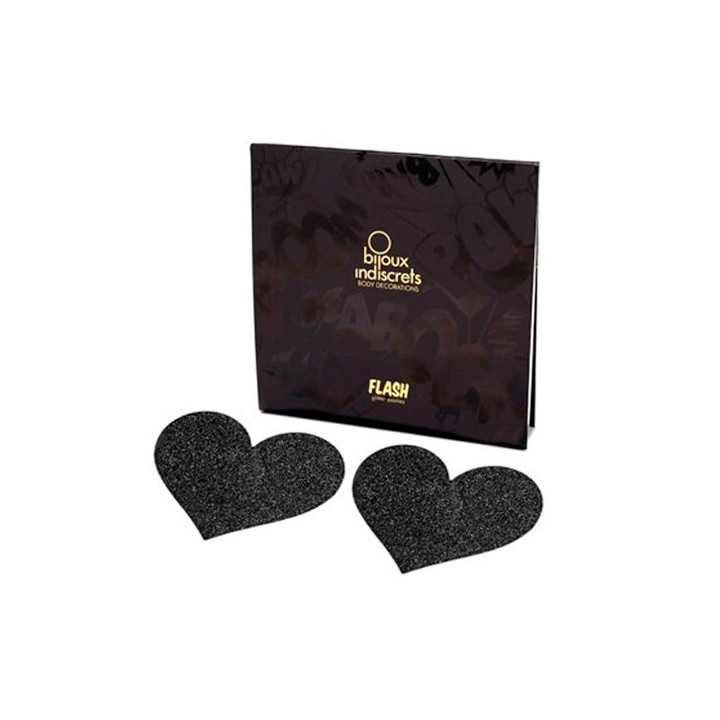 Flash Corazón Negro Decoración Corporal