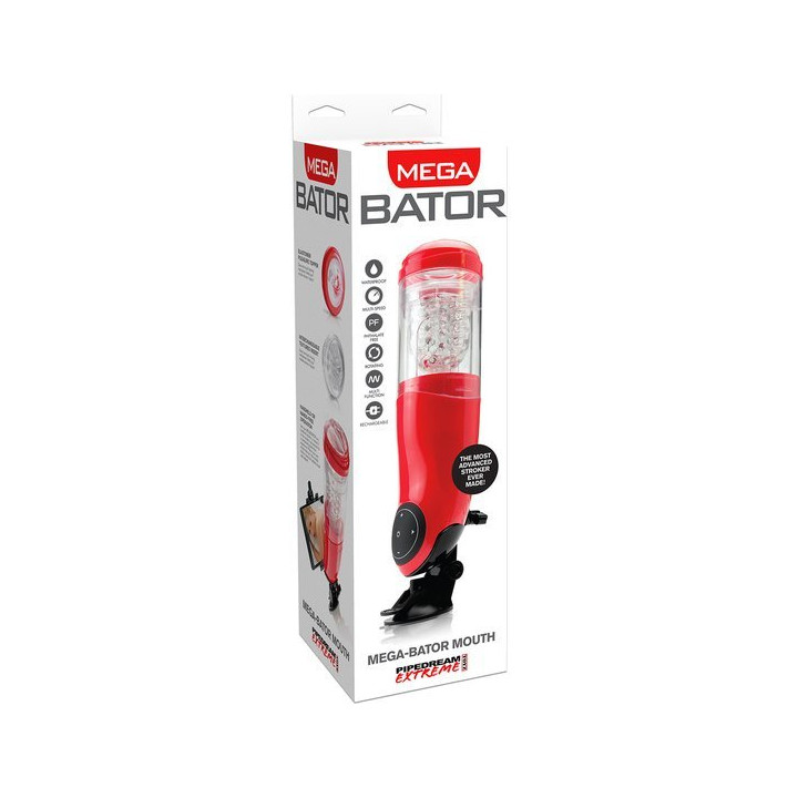 PDX Mega Bator Usb Masturbador Masculino Boca Rojo