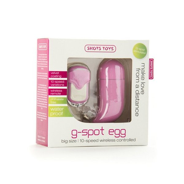 Vibrator g-spot pink large egg