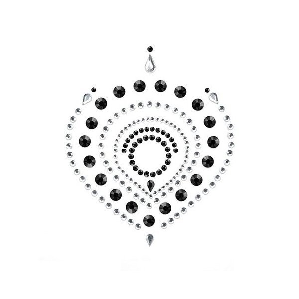 Joyeria Adhesiva Flamboyant Negro Plata