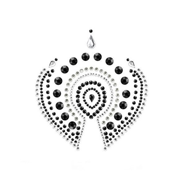 Joyeria Adhesiva Flamboyant Negro Plata