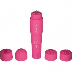 Stimulator with interchangeable heads pink