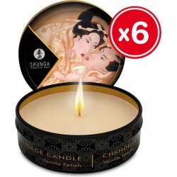 Shunga Vela de Masaje Vainilla 6 x 30 ml