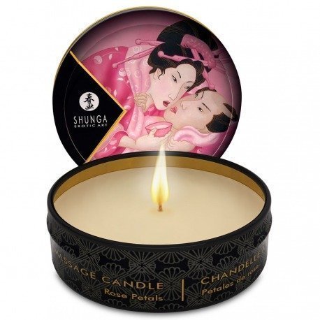 Vela de Masaje Con Aroma a Petalos de Rosa Shunga