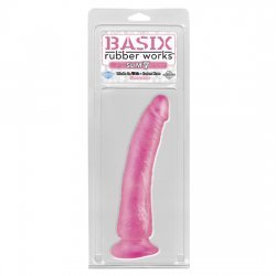 Basix Pene de Gelatina Slim 19 cm Rosa