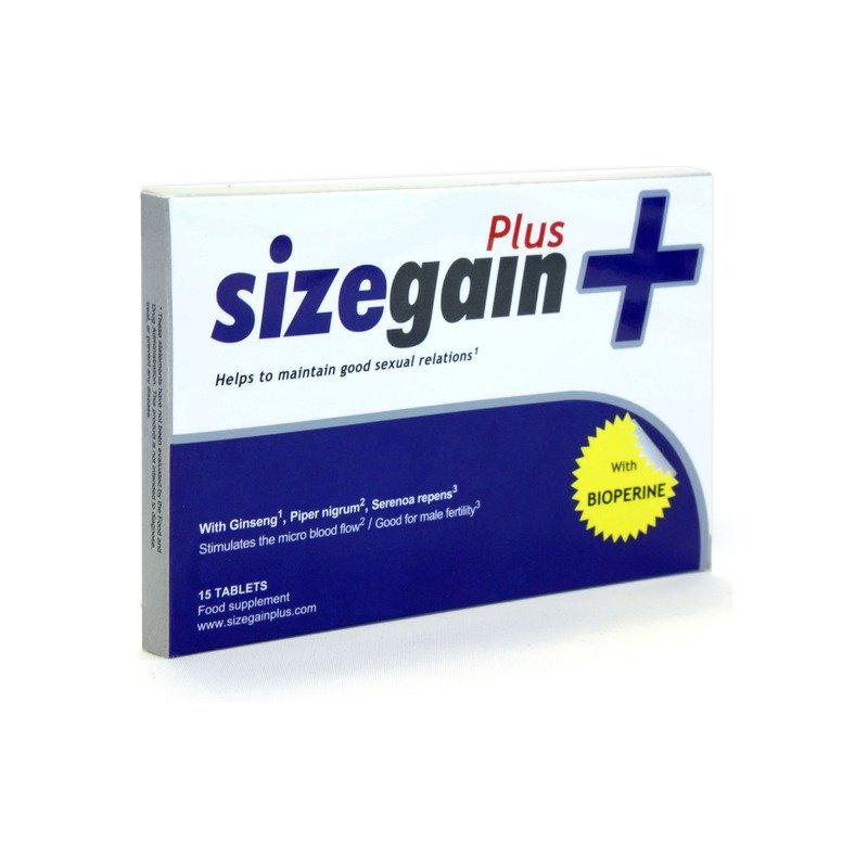 Sizegain Plus 30 Cápsulas Mejora el Tamaño del Miembro Masculino