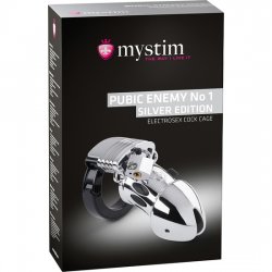 Pubic Enemy No1 Cage Funda del Pene Plata