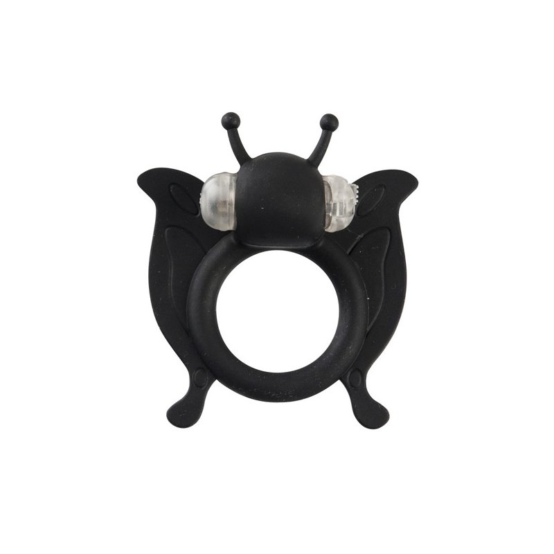 Butterfly Anillo Pene con Vibración Negro