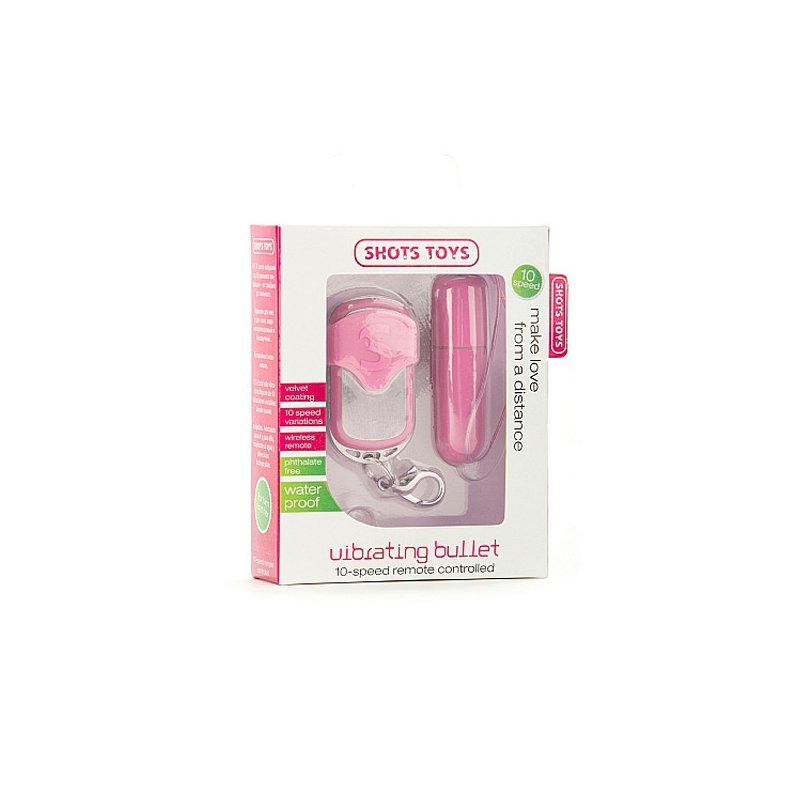 Bullet vibrating Remote Control 10 function pink