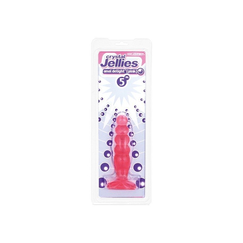 Crystal Jellies Dildo Anal de Gelatina Rosa