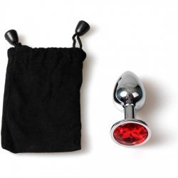 Plug Anal Metal Pequeño Rojo con Bolsa