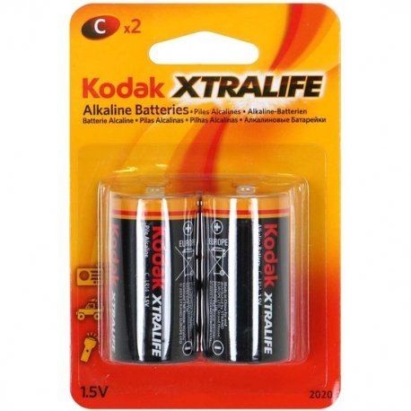 Set 2 Pilas Alkalinas C LR14 Xtralife Kodak