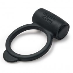 Anillo Vibrador Flexible Negro Cincuenta Sombras