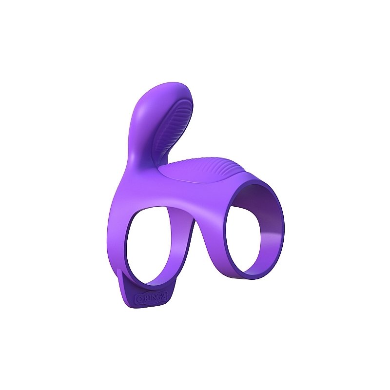 C-Ring Funda para el Pene para Parejas con Vibración Morado