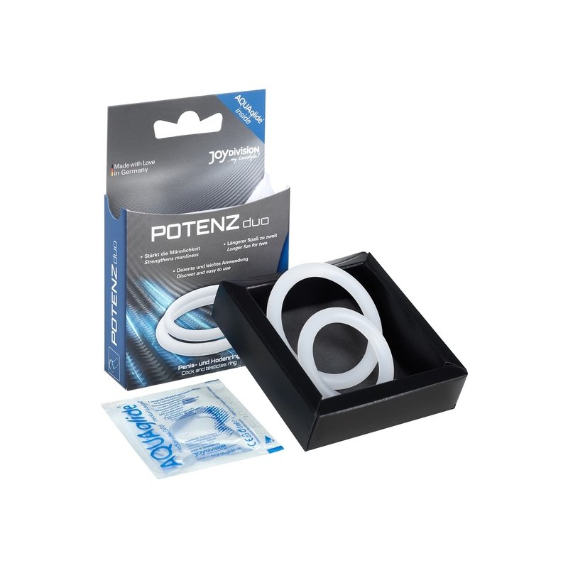 Potenz Duo Anillos Pene Mediano Transparente