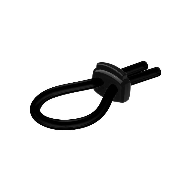 Black medium erect silicone ring
