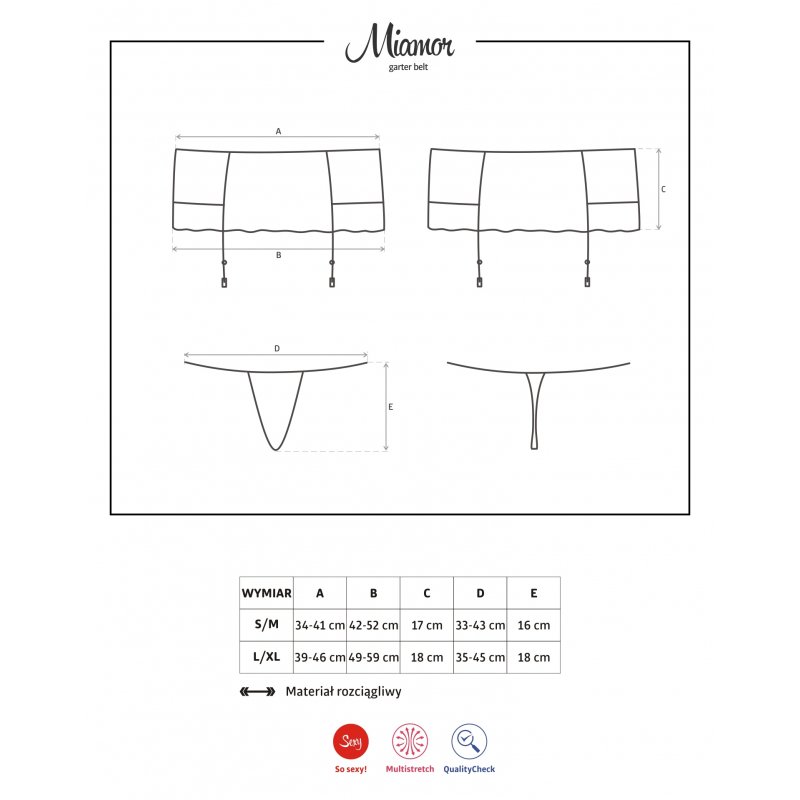 Liguero Miamor Garter Belt Negro