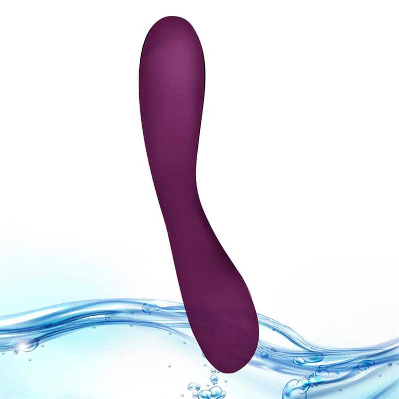 Vibrador Silicona Recargable Lila Blanco