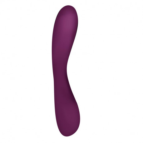 Vibrador Silicona Recargable Lila Blanco