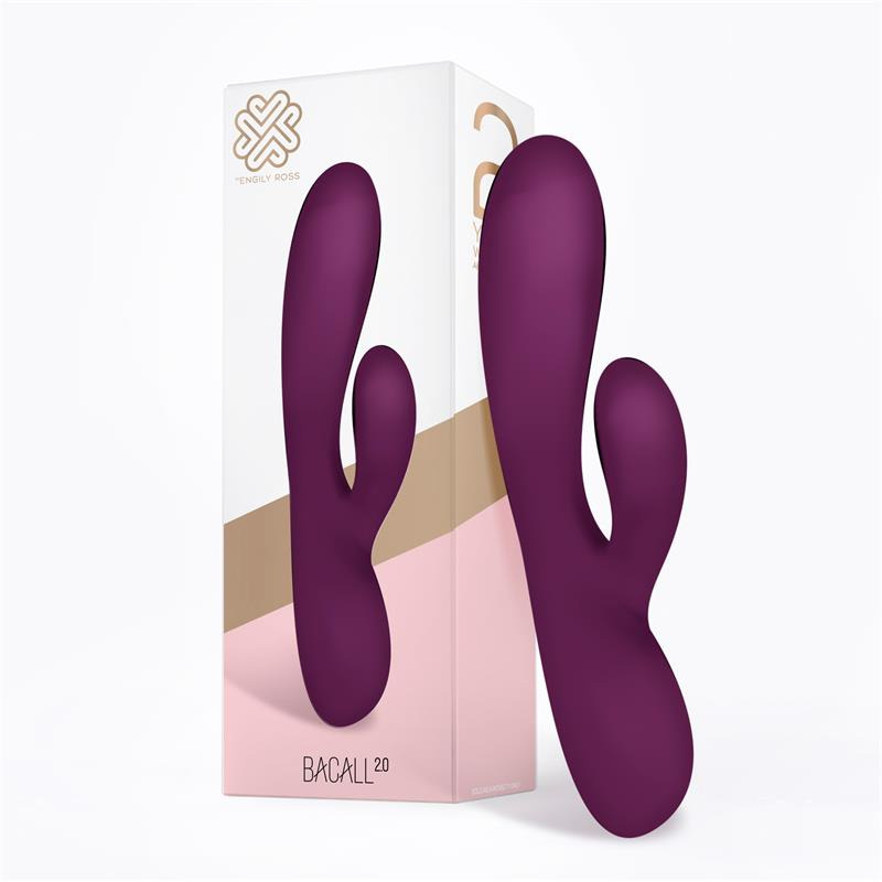 Vibrador Silicona Recargable Lila Blanco