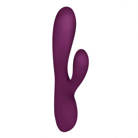 Vibrador Silicona Recargable Lila Blanco