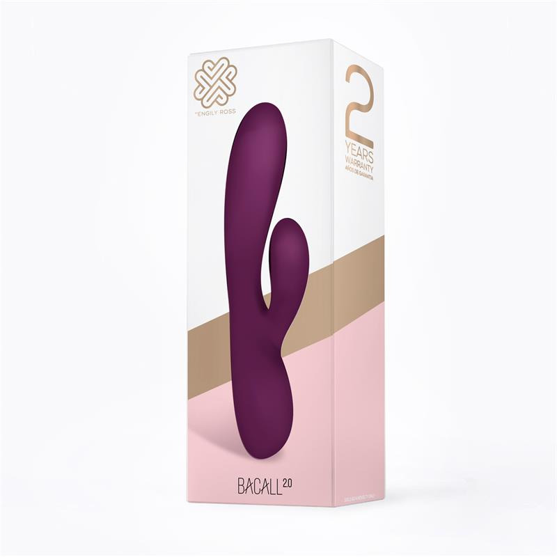 Vibrador Silicona Recargable Lila Blanco