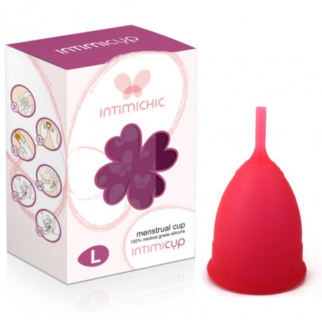 Copa Menstrual Silicona Médica L Roja