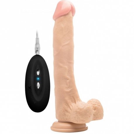 Realrock Pene Vibrador con Escroto 27 cm