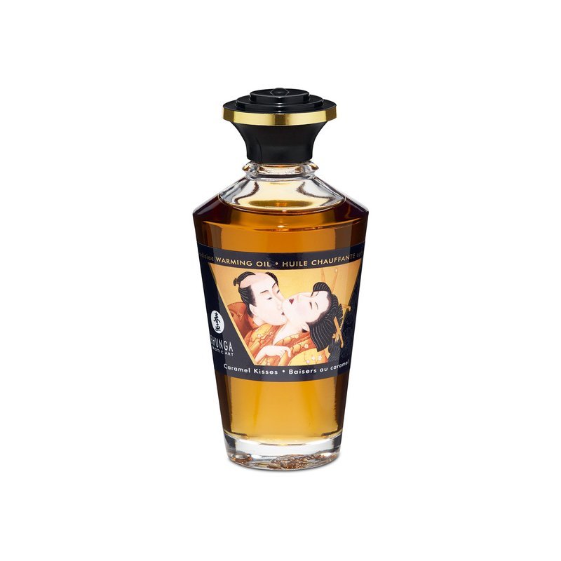 Shunga Aceite Efecto Calor Besos de Caramelo 100 ml