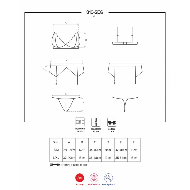 Set de 3 Piezas 810-Seg-1 Negro