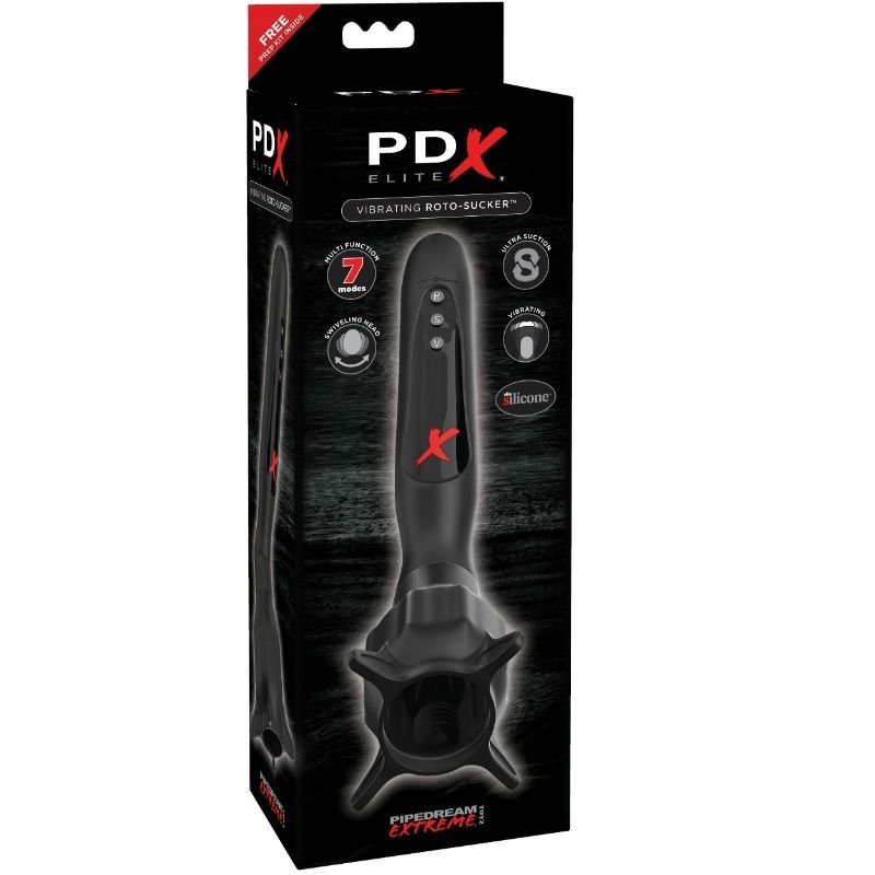 PDX Elite Estimulador Masculino Vibración y Succión Roto-Sucker