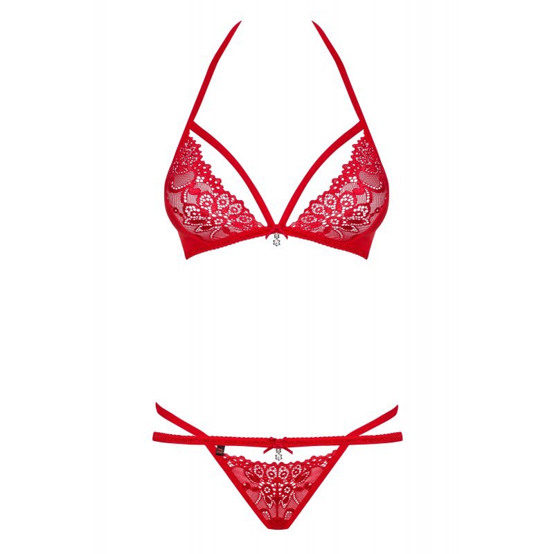 Conjunto Set de 2 Piezas 838 –Set-3 Rojo con Encaje