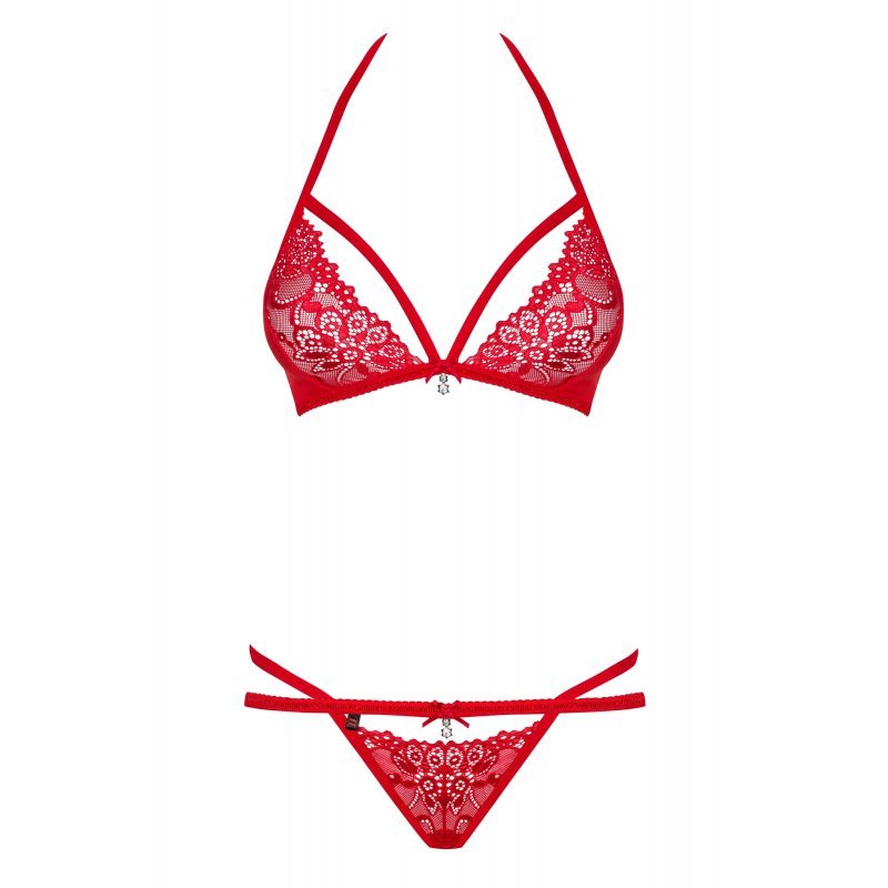 Set Set of 2 parts 838 - Set-3 red with lace