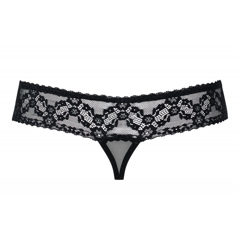 Tanga Abierto 837-THC-1 Encaje Negro