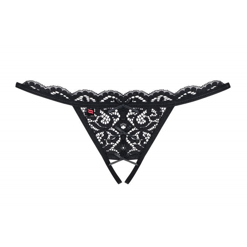 Open 831-Tho-1 Black Lace thong