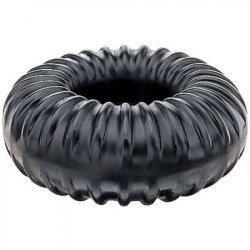 Ribbed ring penis silicone black