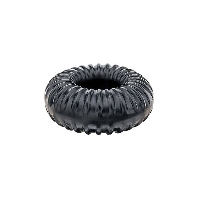 Ribbed ring penis silicone black