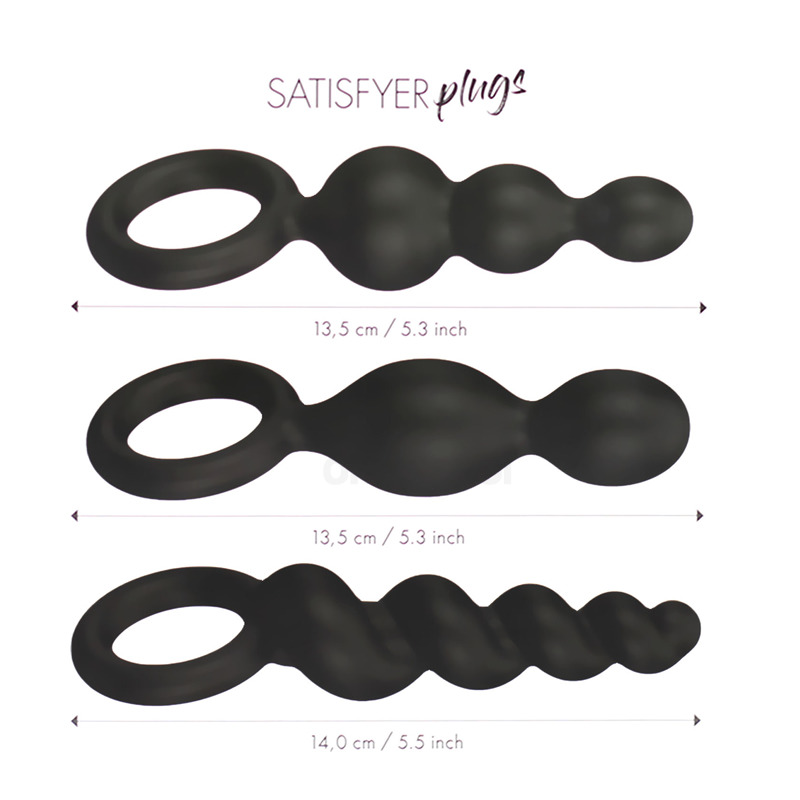 Kit Satisfyer Plugs Anales Negro