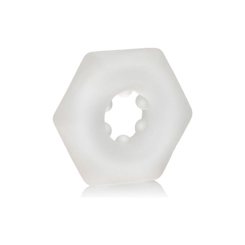 White Hexagon ring