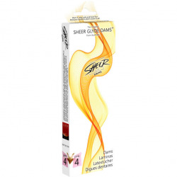 Sheer Glyder Dams Láminas Látex Sexo Oral Fresa