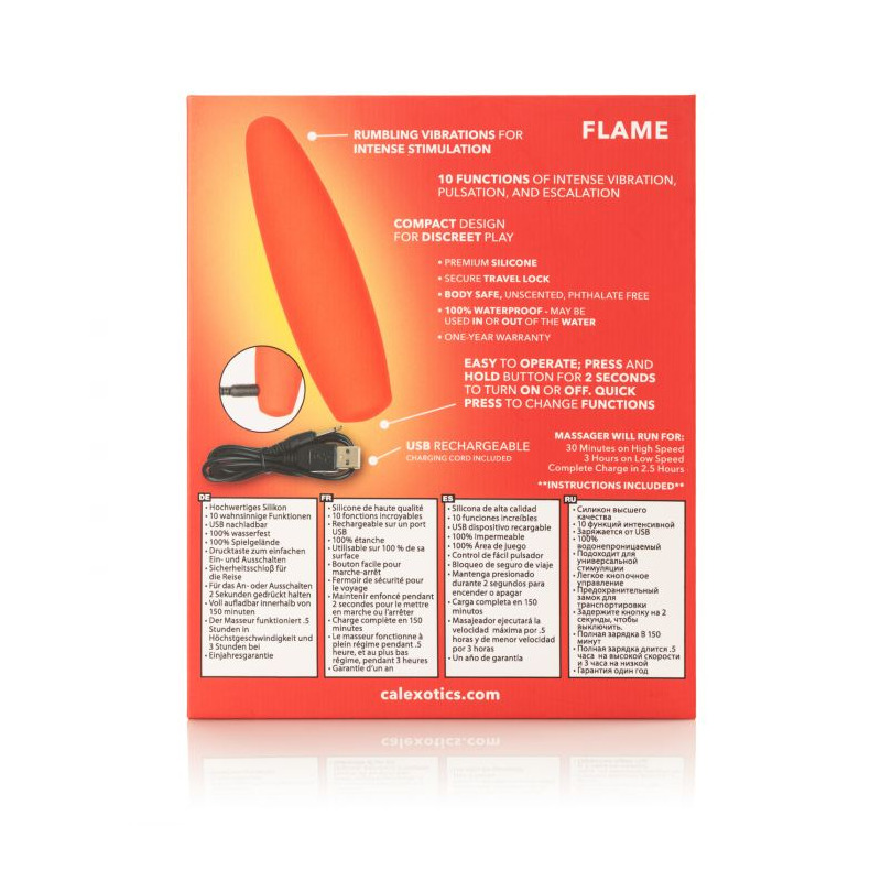 Vibrador Silicona Red Hot Flame