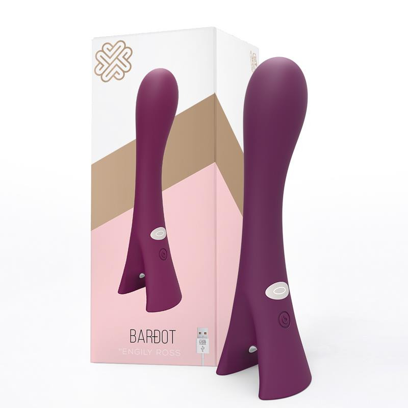 Bardot Vibrador Silicona USB Morado