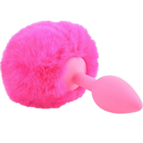 Cola Conejo Plug de Silicona Rosa