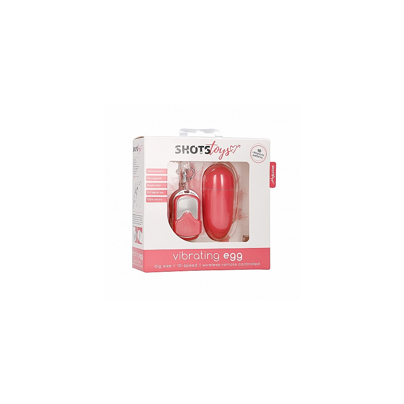 Huevo Vibrador 10 Vel. Remoto Rosa Grande