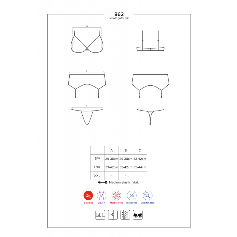 Conjunto 862-Seg-1 Set Tres Piezas Negro