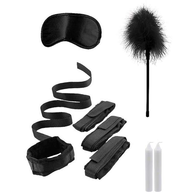 Kit Bondage Restricciones para la Cama Negro