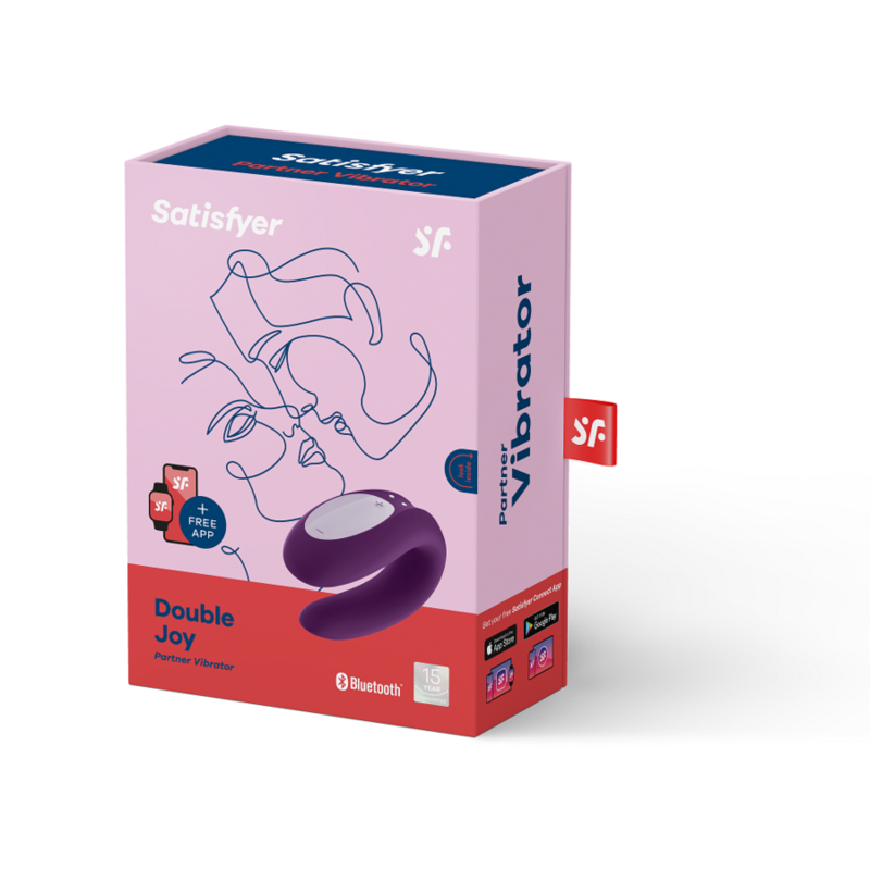 Satisfyer Double Joy Morado con App