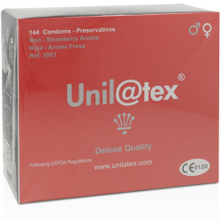 Unilatex Strawberry Condoms 144 pcs