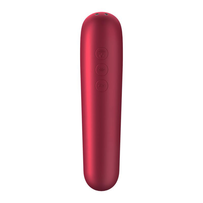 Satisfyer Dual Love Vibrador y Succionador Rojo